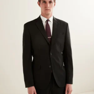 Black Regular Fit Essential Suit Jacket